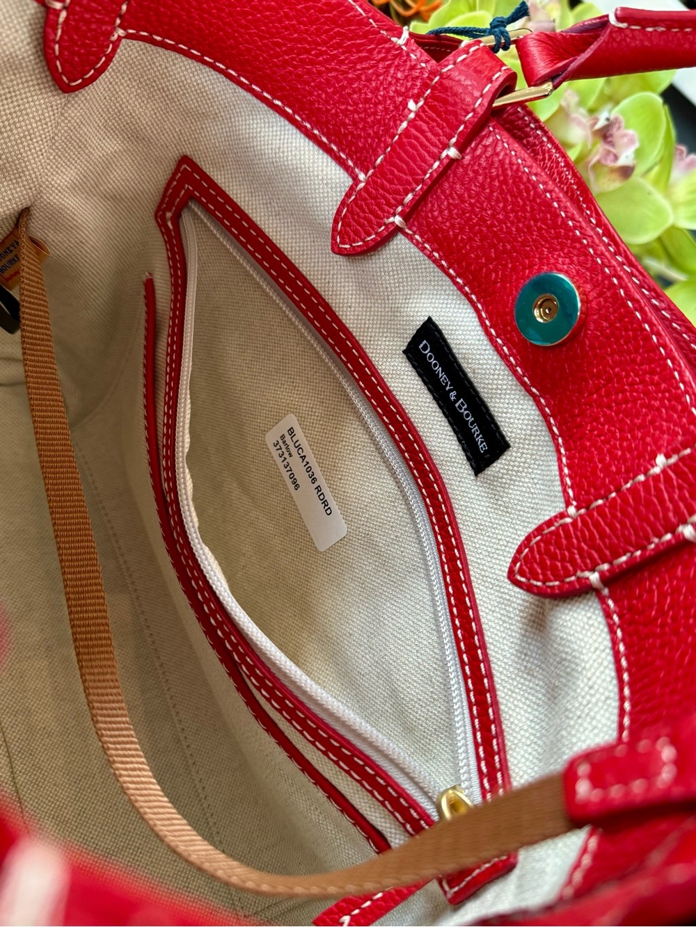 New Dooney & Bourke Lucca Leather Barlow Shoulder Bag Red - Picture 13 of 16